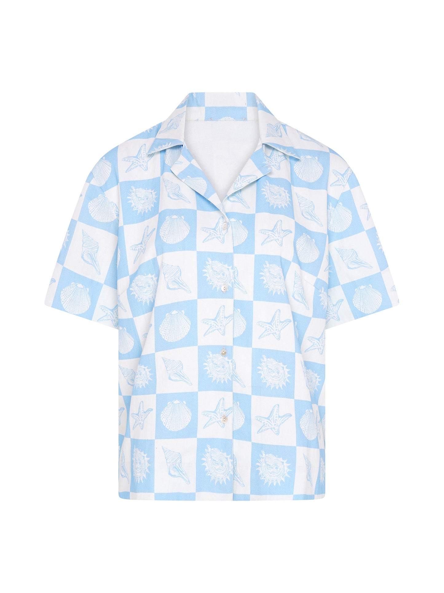 Oaklyn Shirt in Shell Checkerboard Print