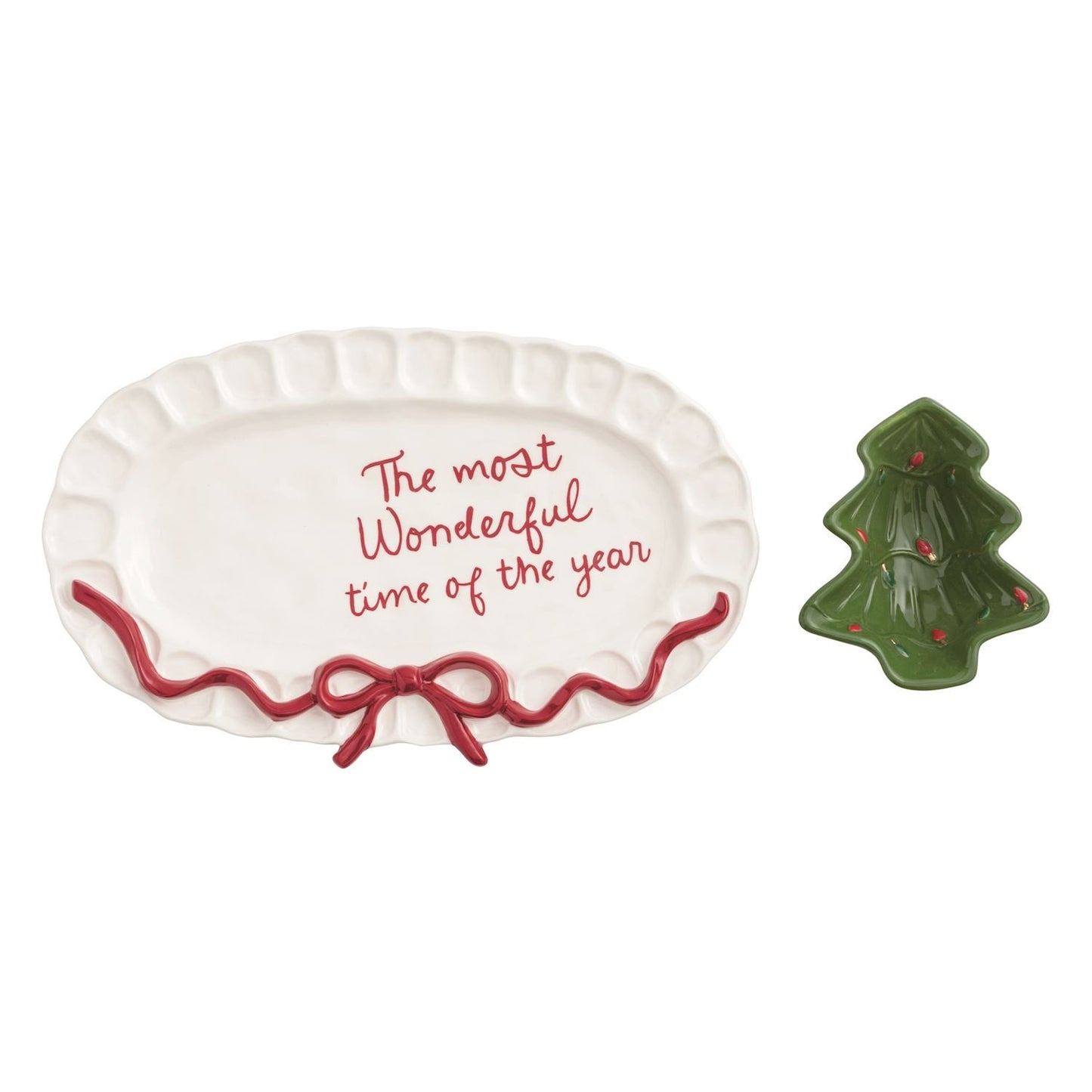 Bow tree tidbit platter