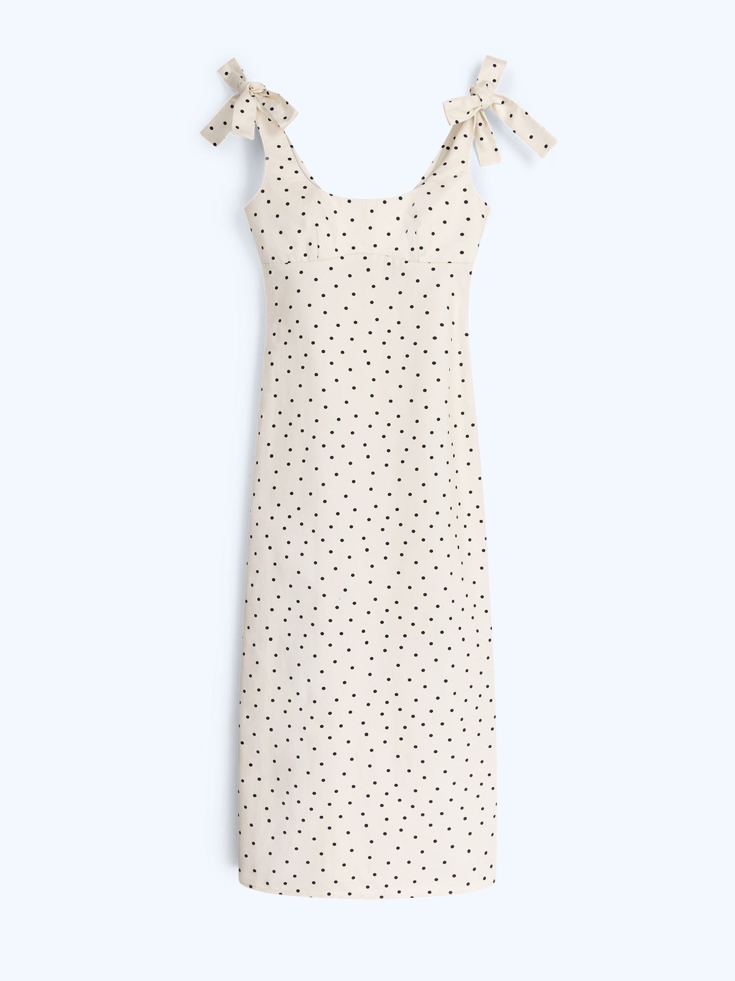 Morgane Dress in White Polka Dot