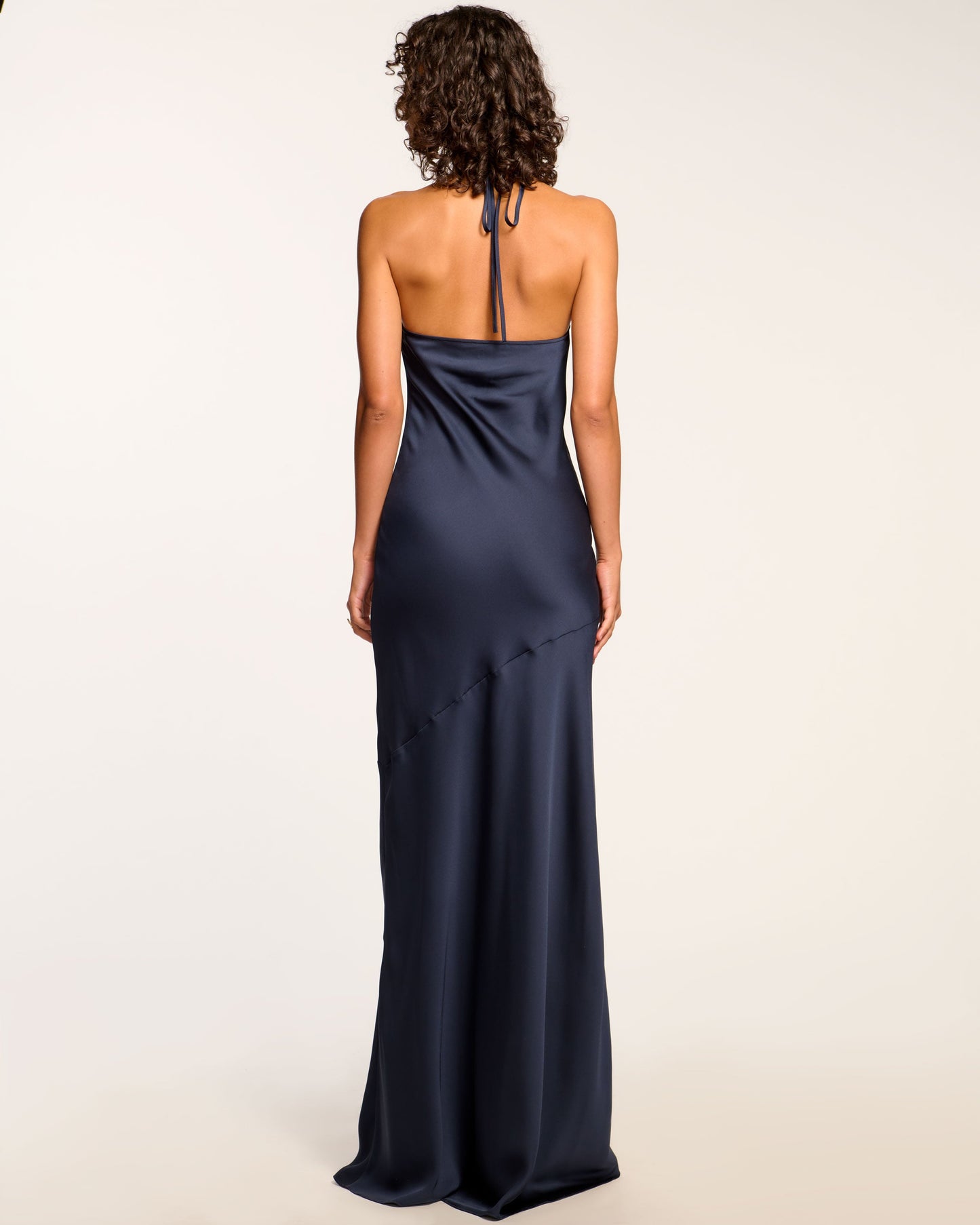 Haleigh Cowl Neck Halter Gown