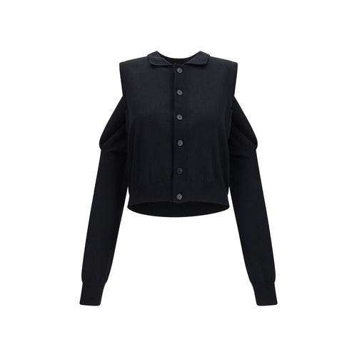 ALAINPAUL Black Cotton Cardigan