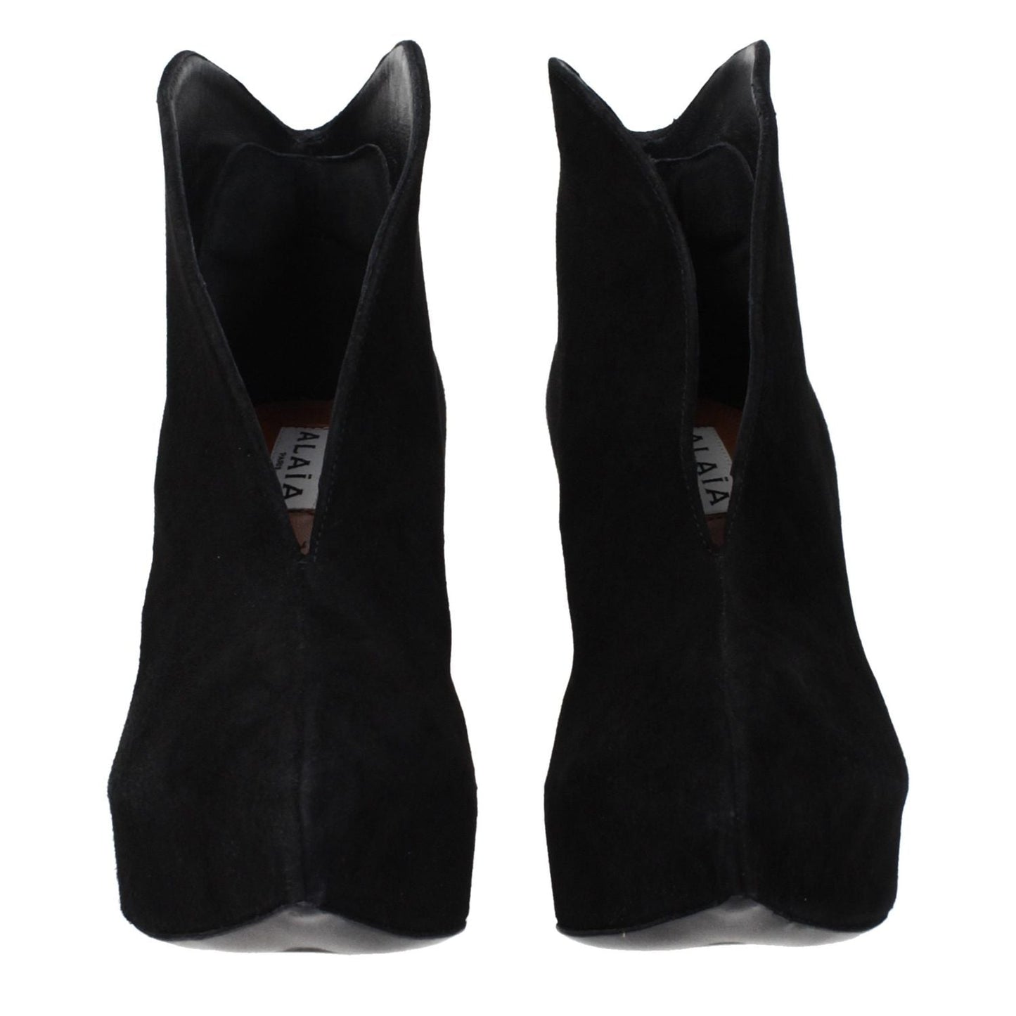 Alaïa Black Leather Ankle Boots