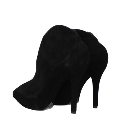 Alaïa Black Leather Ankle Boots