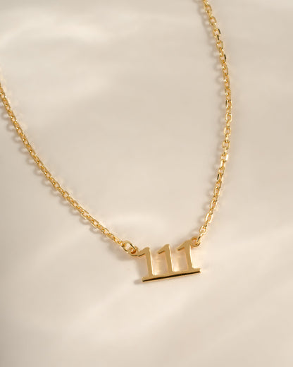 111 Ready to Ship Angel Number Necklace