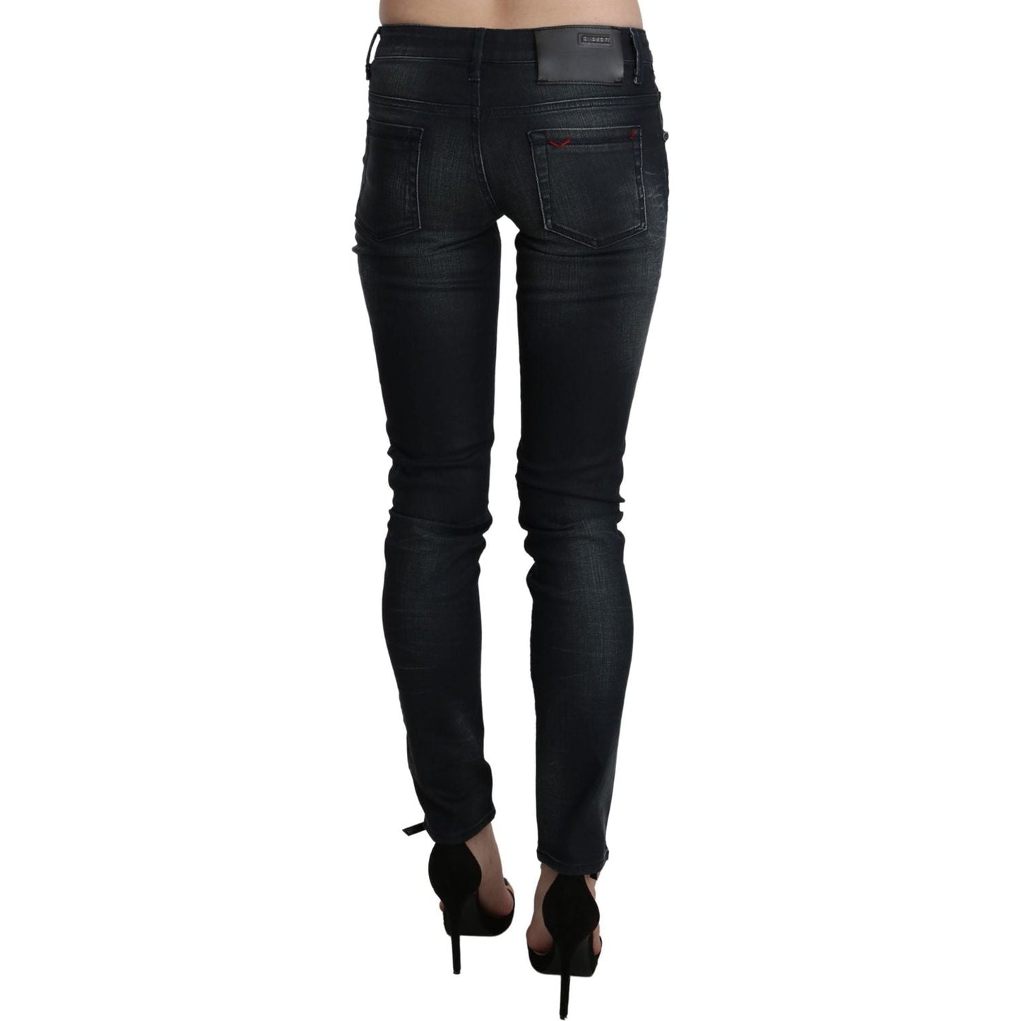 Acht Blue Washed Low Waist Skinny Denim Trouser