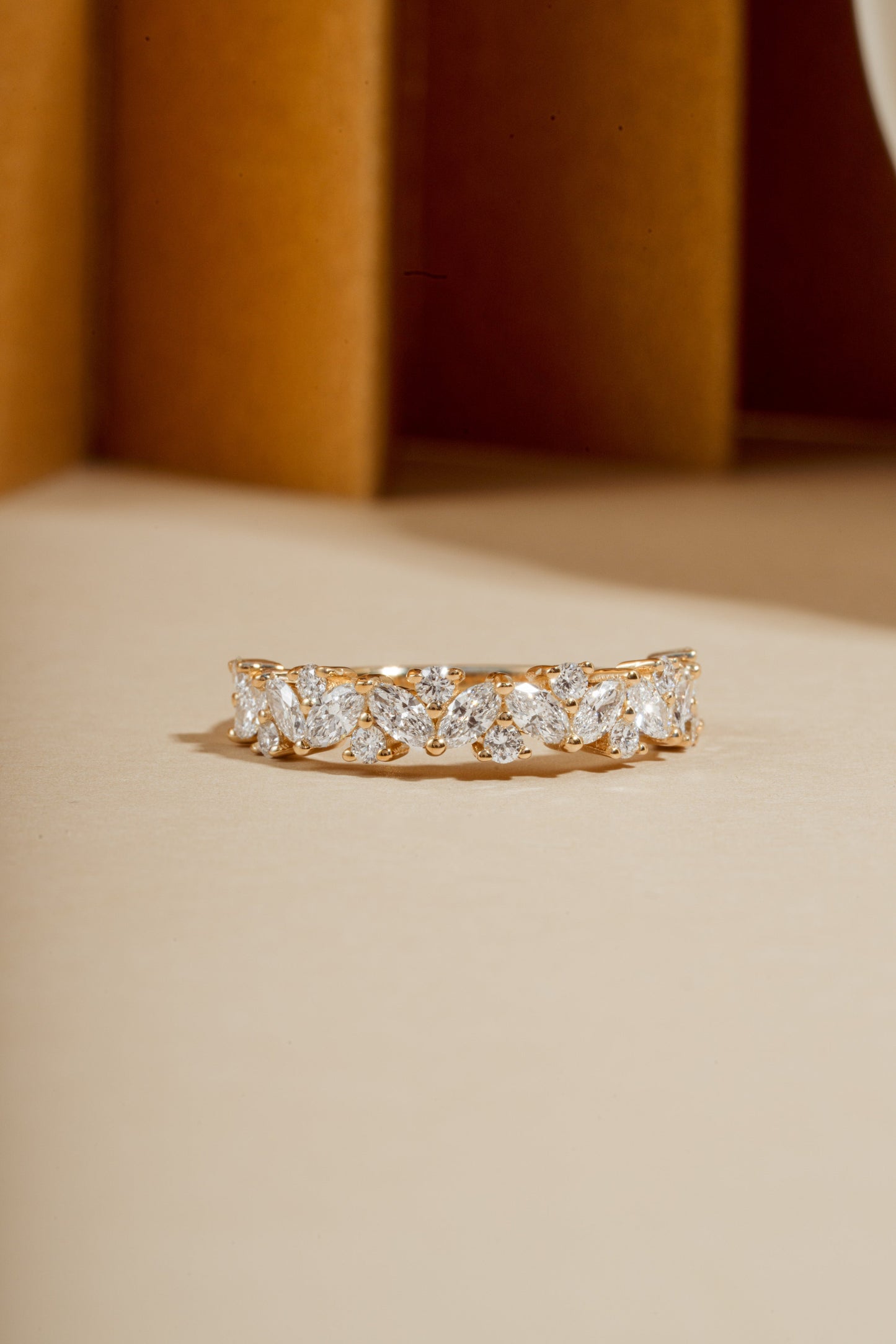 14K Solid Gold Multi Stone Lab Grown Diamond Ring