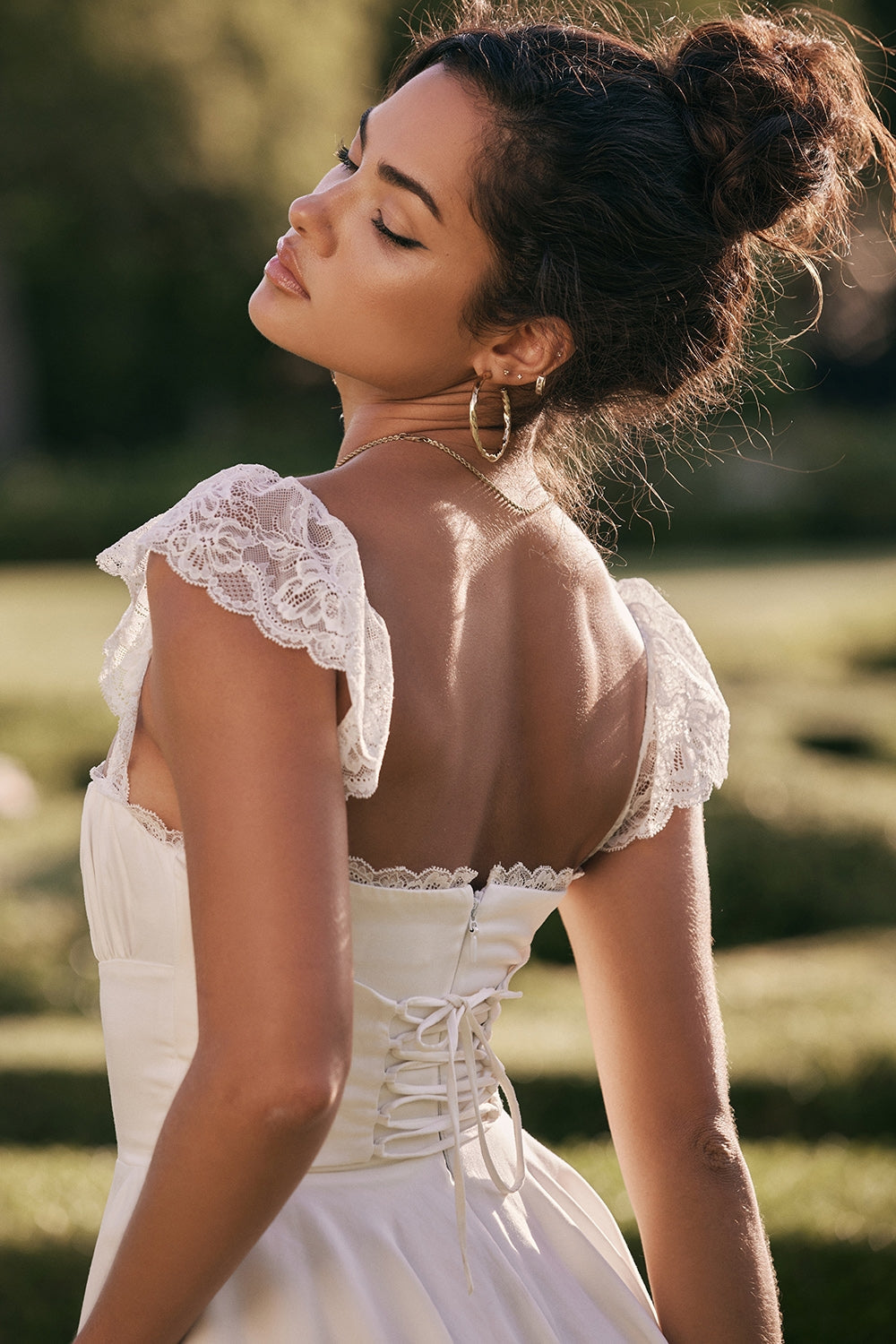 ivory a-line mini dress