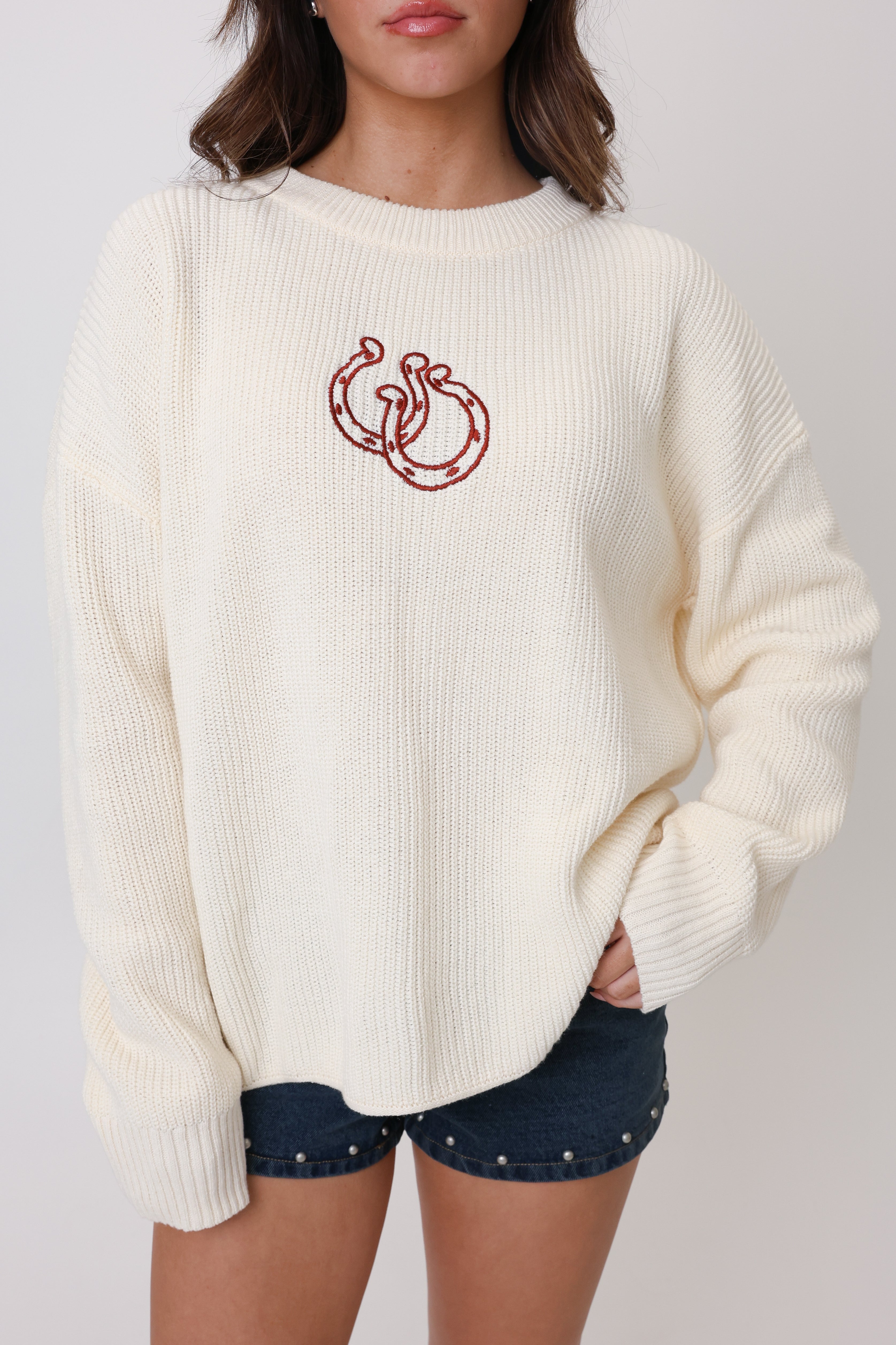 Western Roots Sweater in Cream