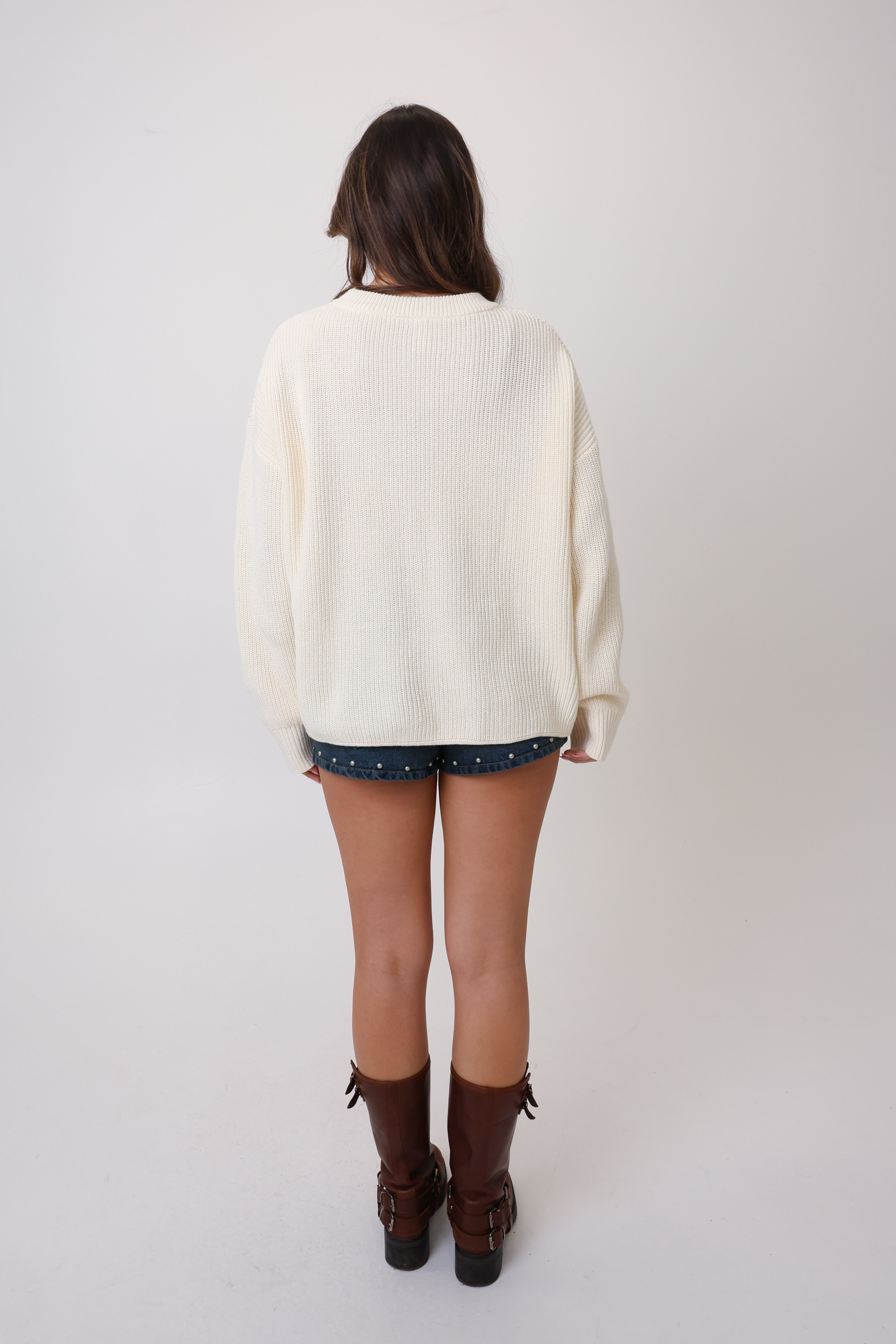 Western Roots Sweater in Cream