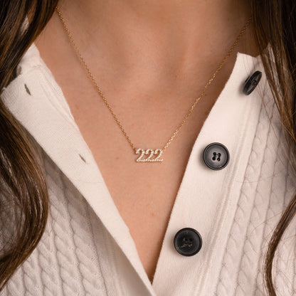 Studded 222 Necklace