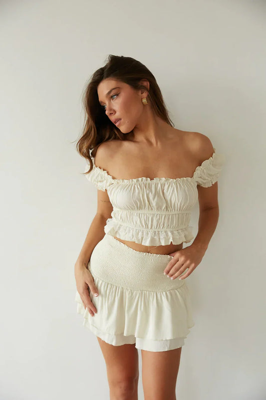 Kaylor Smocked Puff Sleeve Top