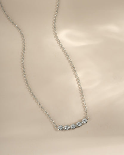 Five Stone Bar Necklace