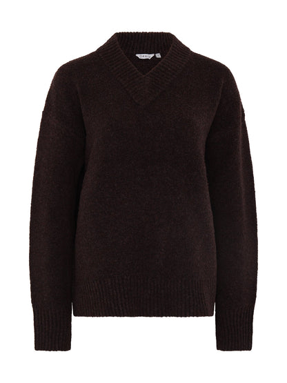 Mandarin Jumper in Coffee