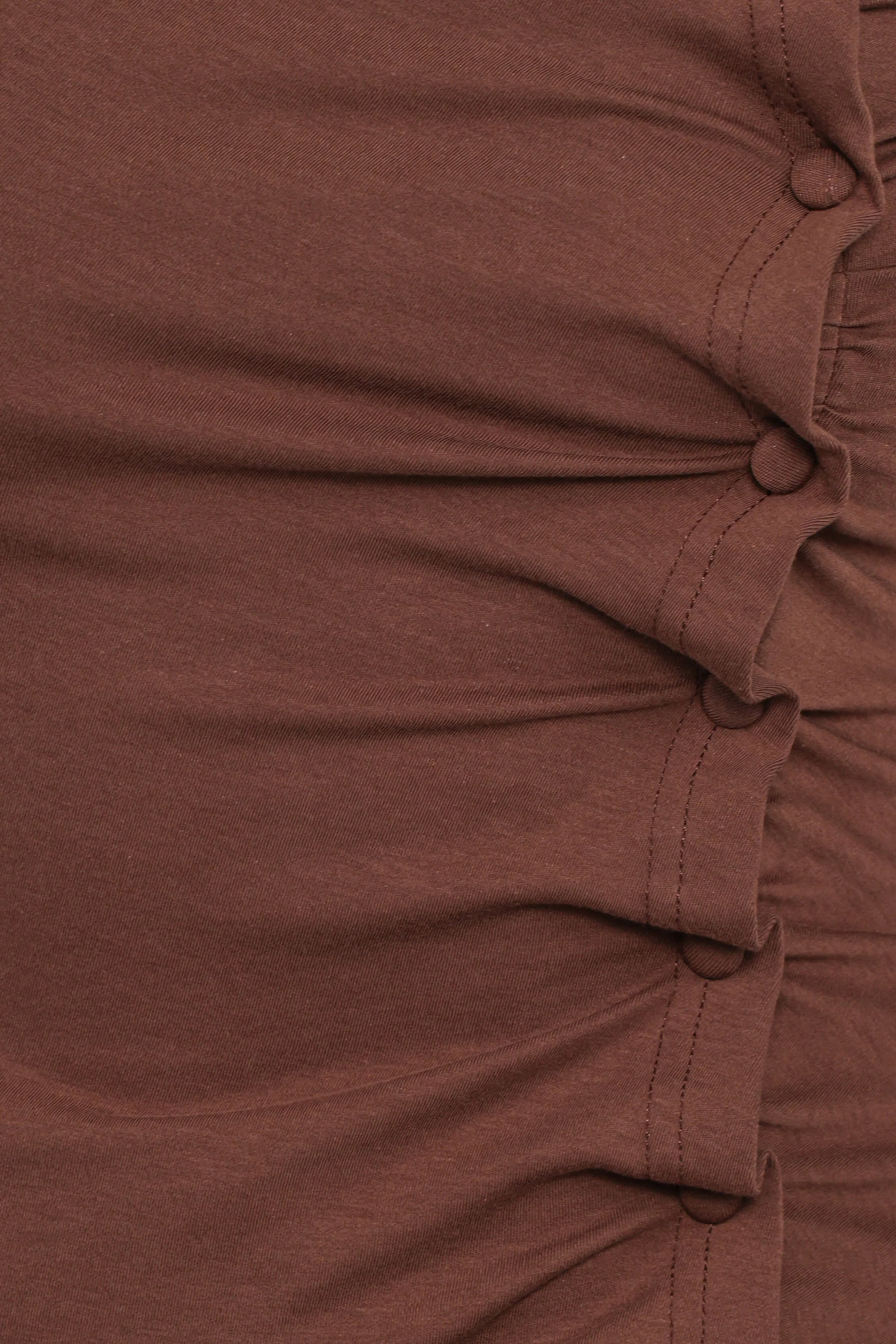 Ethel Asymmetrical Knit Top - Chocolate