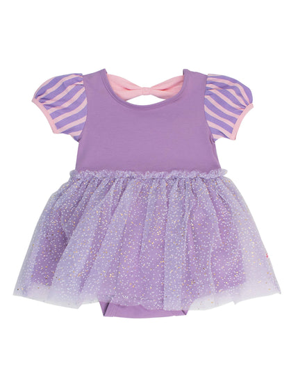 Baby Girls Tower Princess Short Sleeve Bow Twirl Romper
