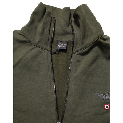 Aeronautica Militare MilitaryGreen HalfZip Sweatshirt Sweater
