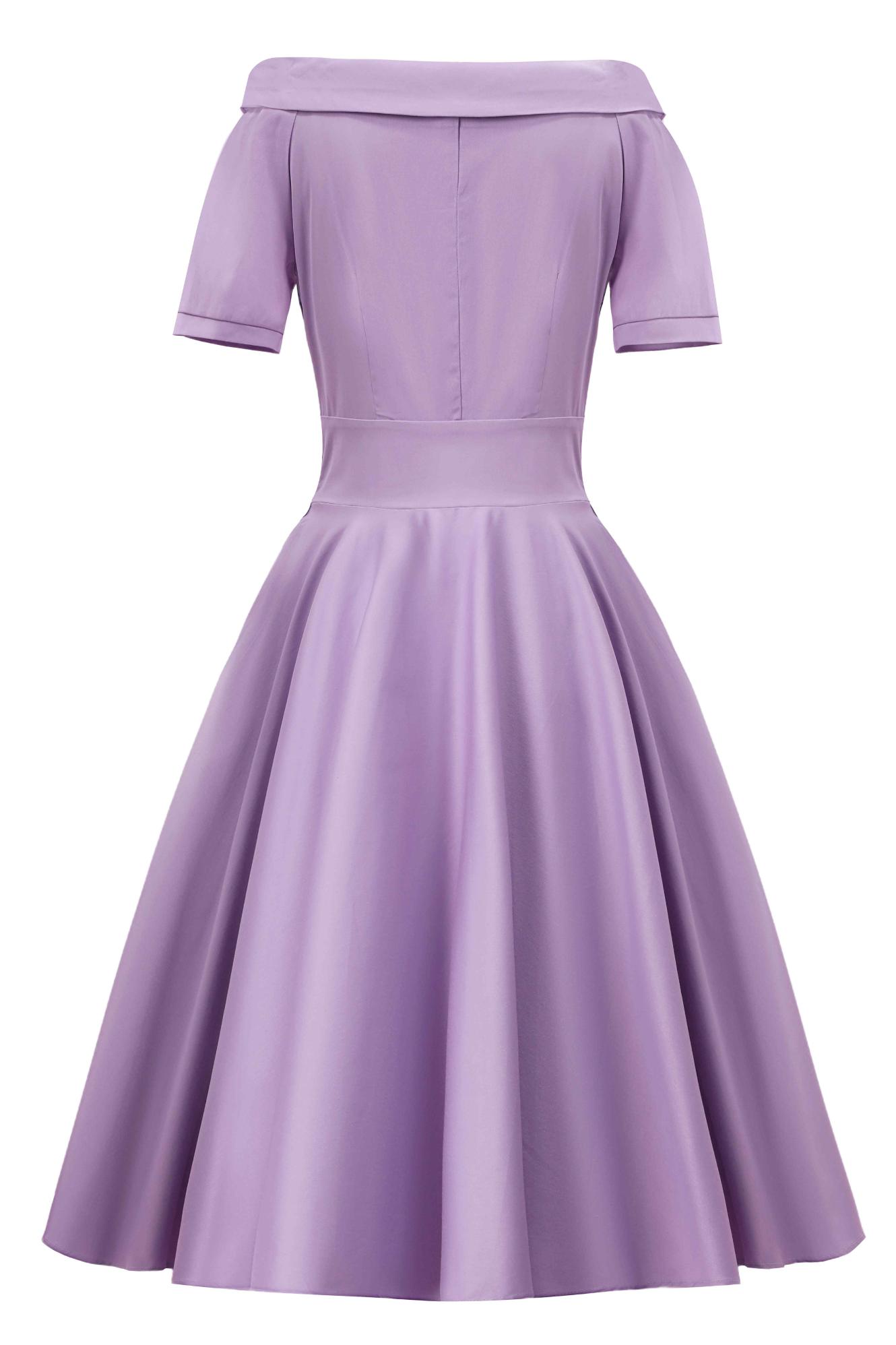 Darlene Lilac Off Shoulder Dress