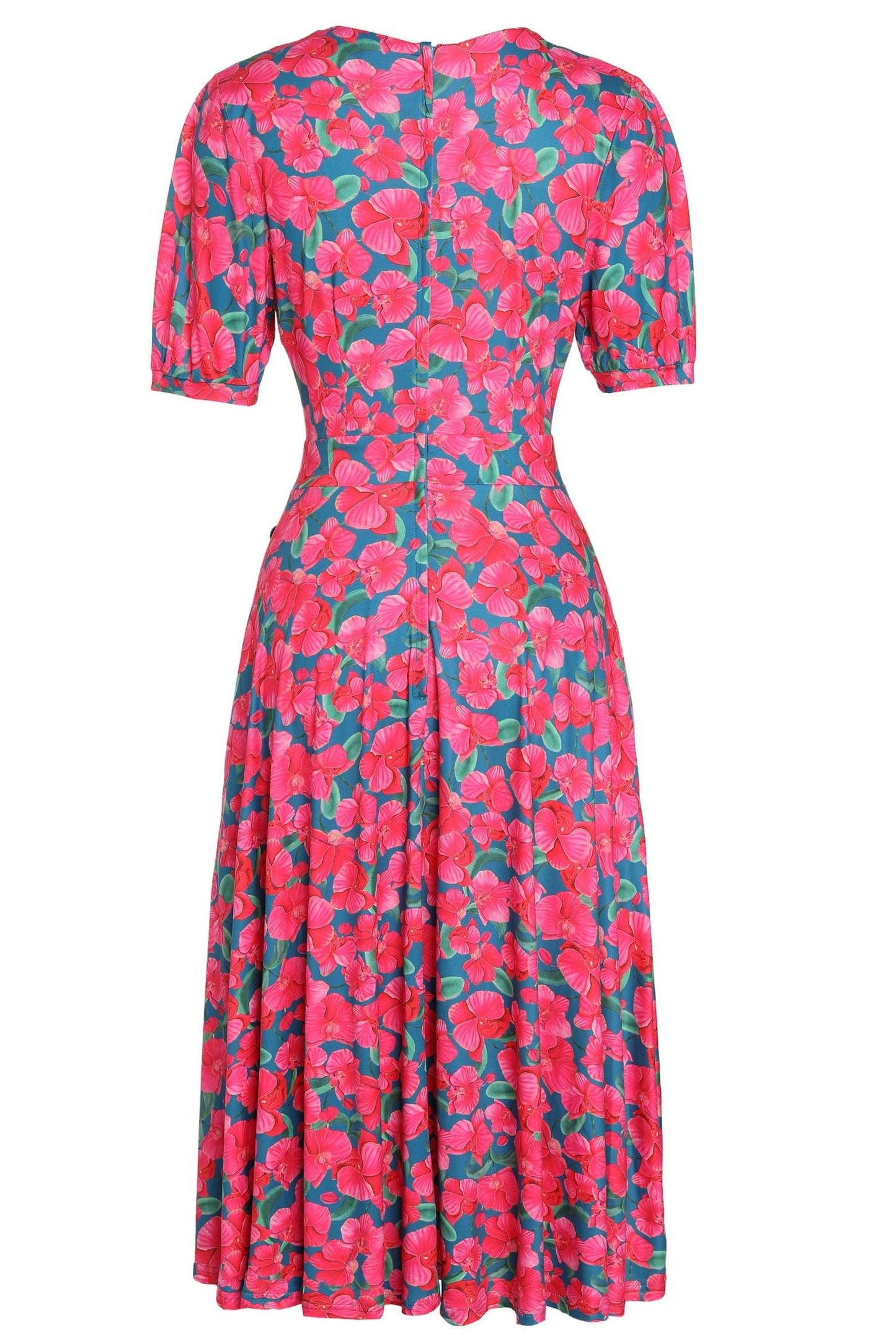 Julia Pink Orchid Midi Dress In Green