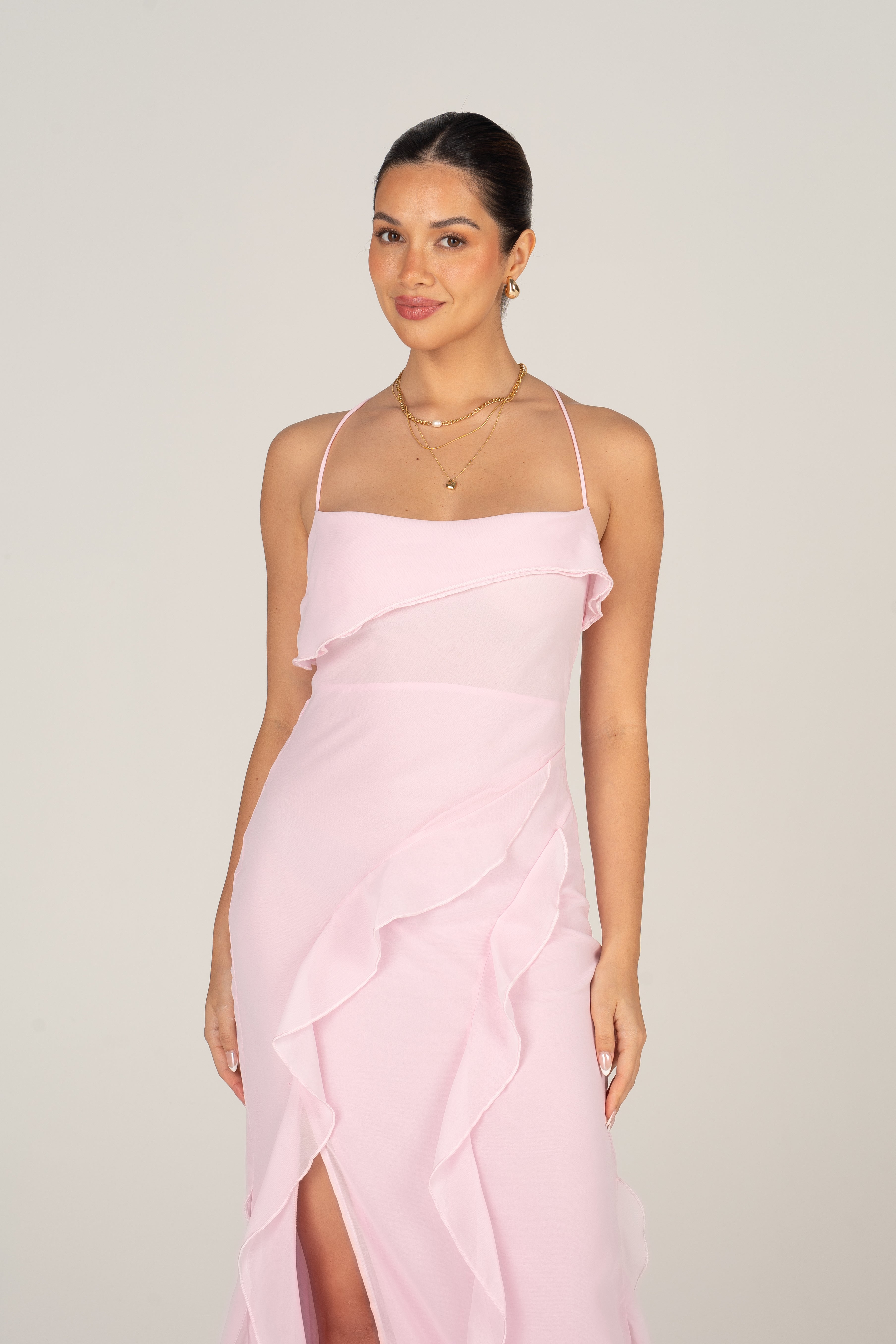 Charlene Criss Cross Back Maxi Dress
