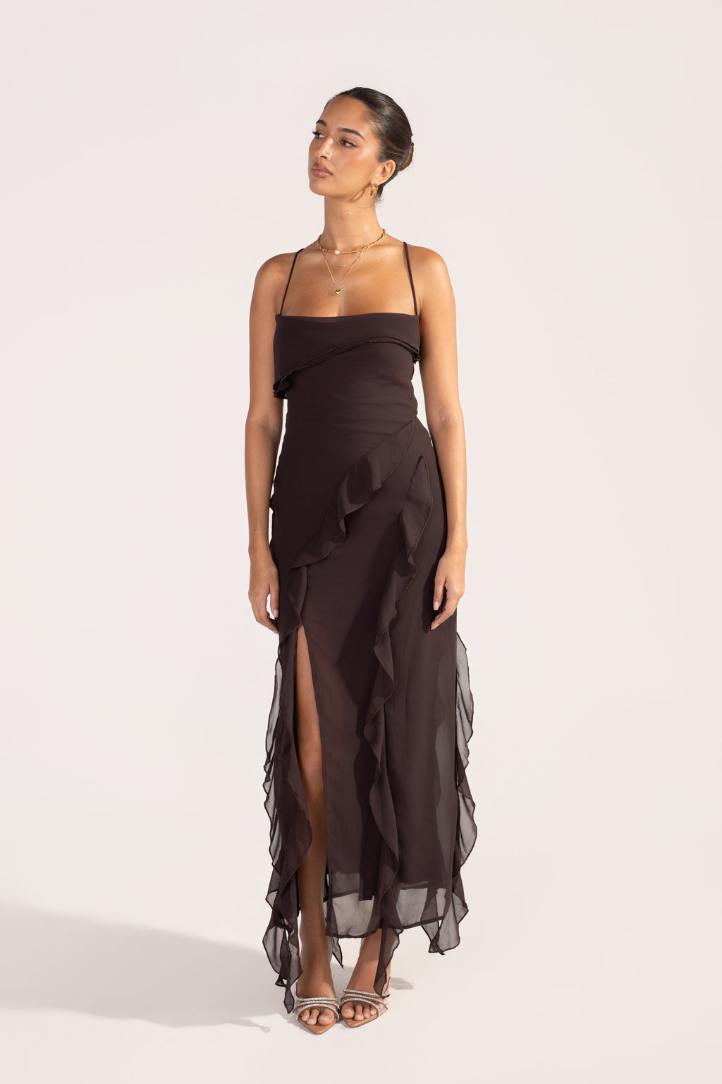 Charlene Criss Cross Back Maxi Dress