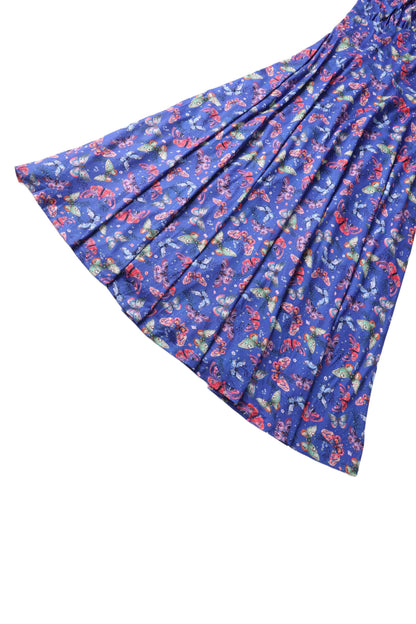 Julia Blue Butterfly Midi Dress