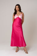 Arya Satin Slip Maxi Dress with Ties