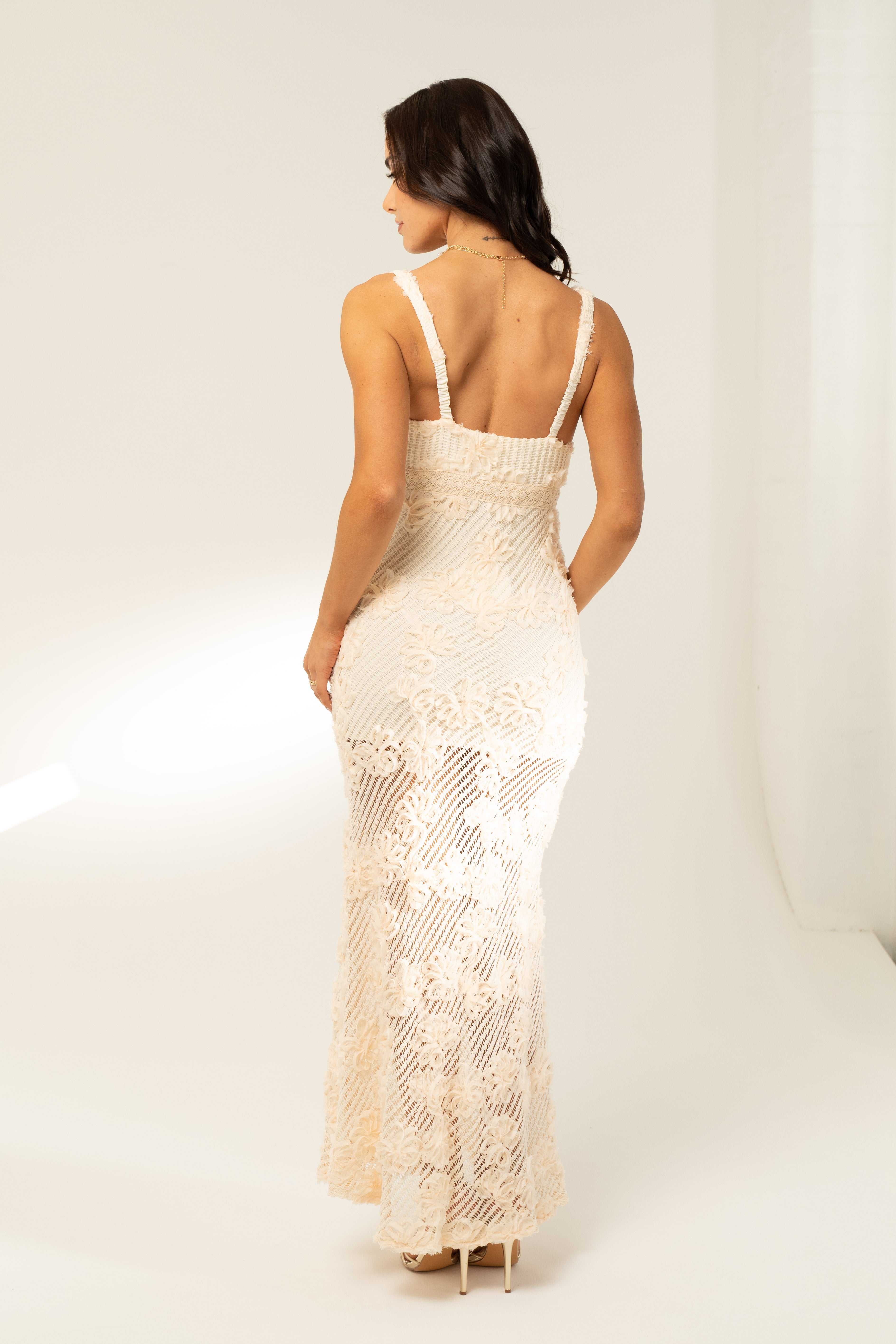 Blair Cream Holiday Maxi Dress