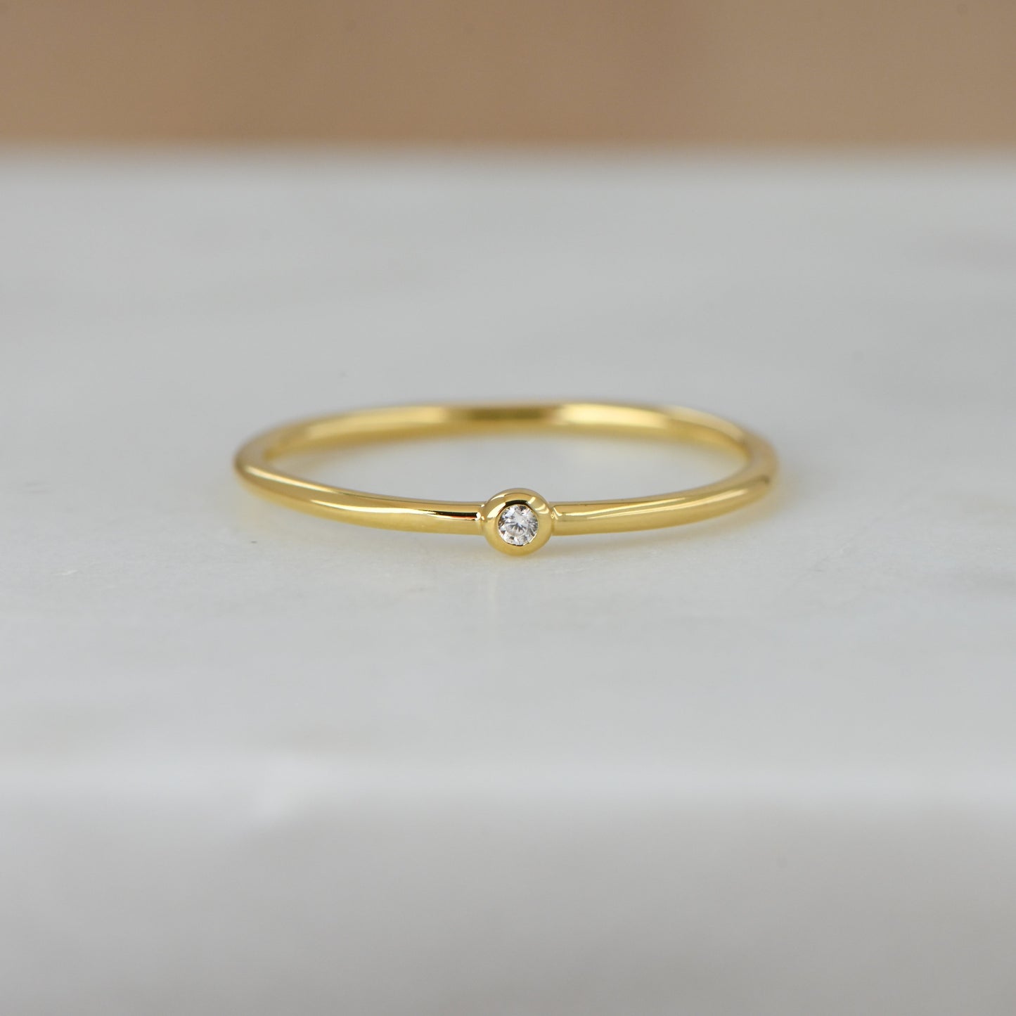 Tiny Solitaire Stacking Ring