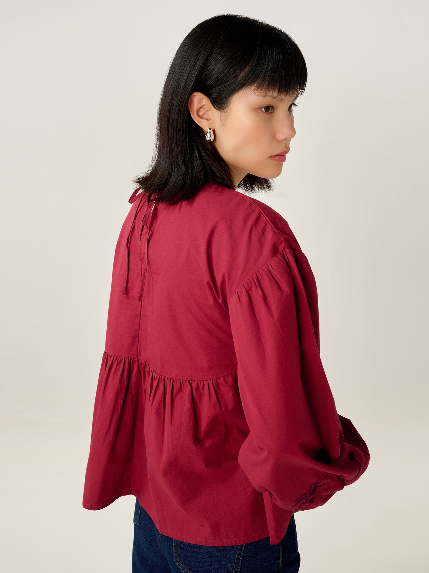 Elma Blouse in Merlot