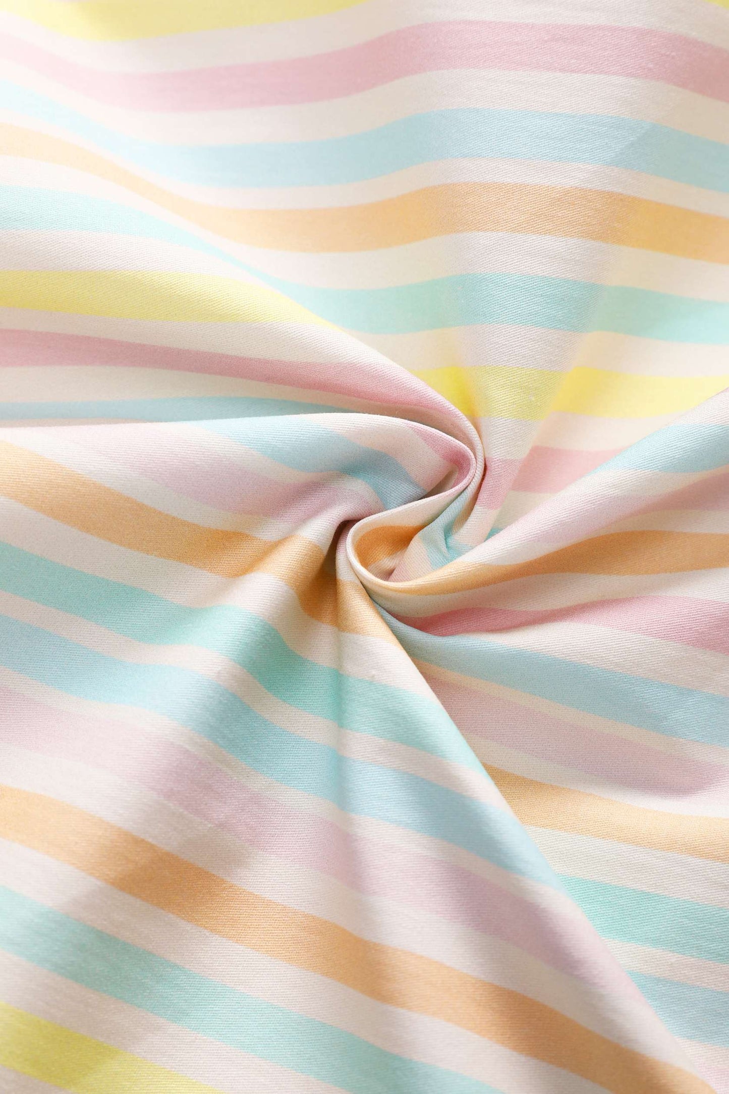Mollie Pastel Striped Full Circle Shirt Dress
