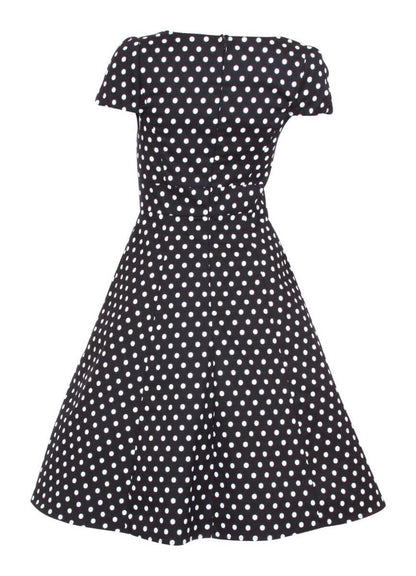 Claudia Flirty Fifties Style Dress in Black