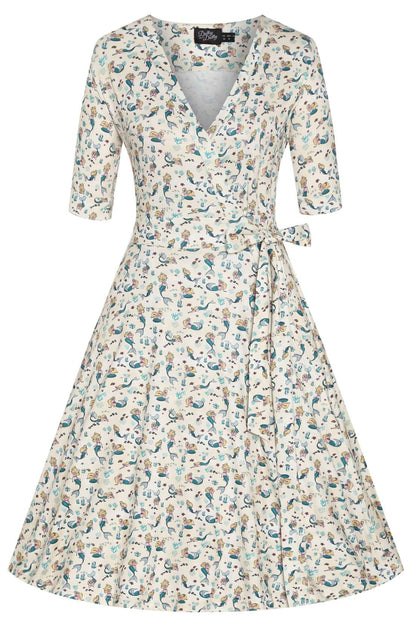 Matilda Mermaid Wrap Dress In Ivory