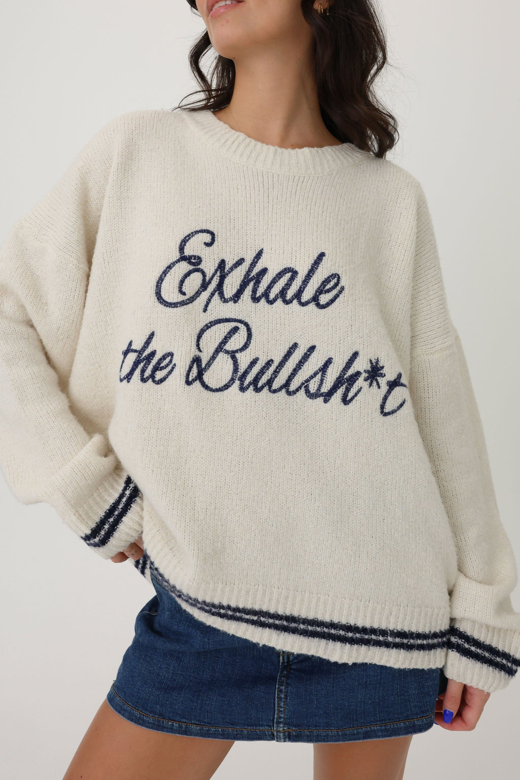 Exhale The Bullsh*t Sweater