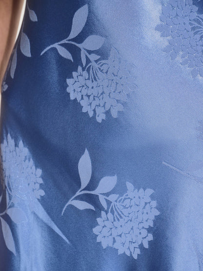 Iris Jacquard Dress in Blue