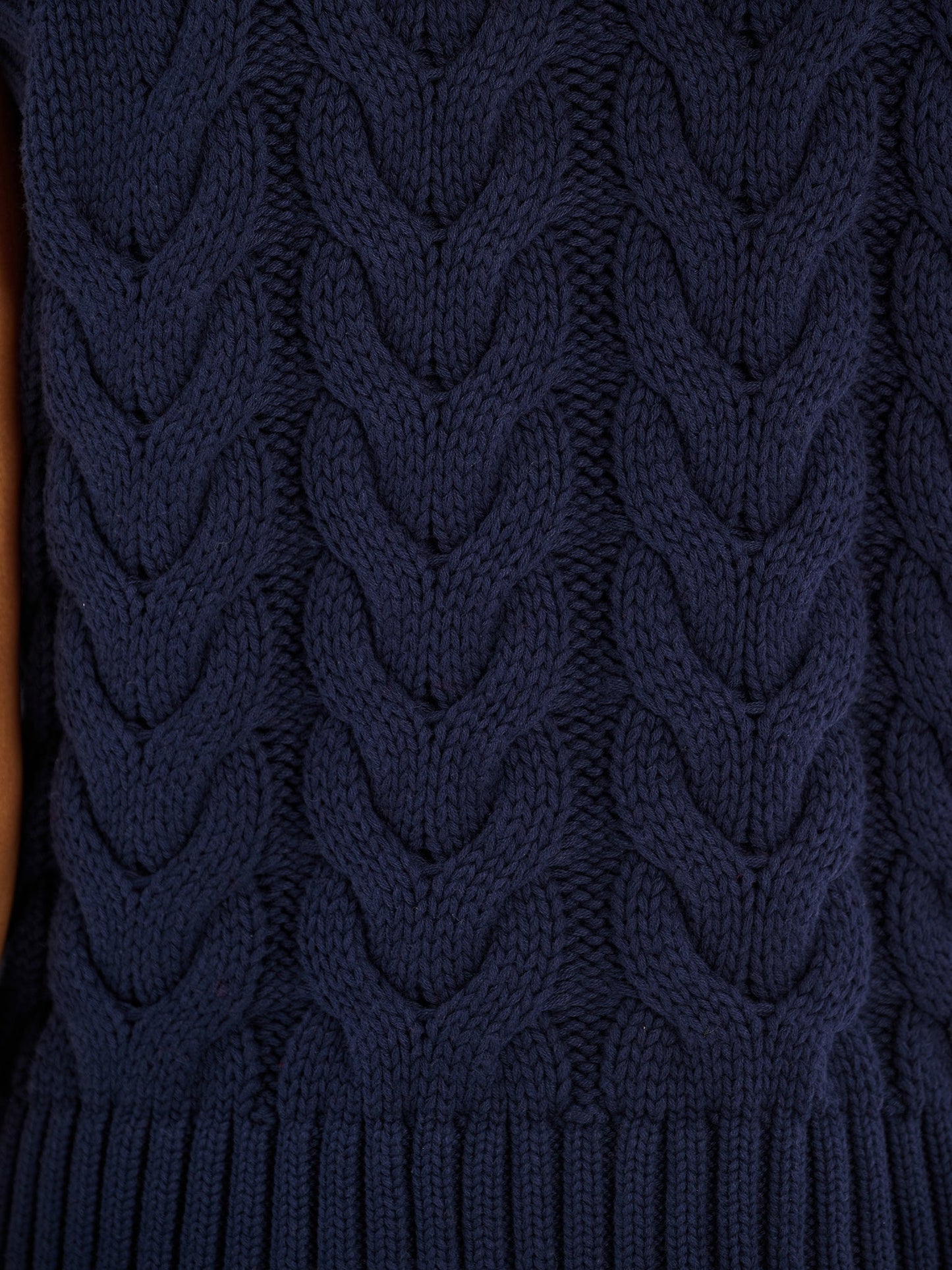 Matilda Cable Knitted Vest in Navy