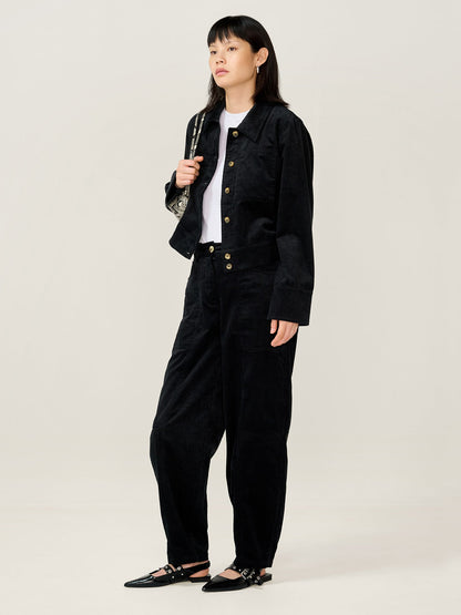 Millie Cord Jacket in Black