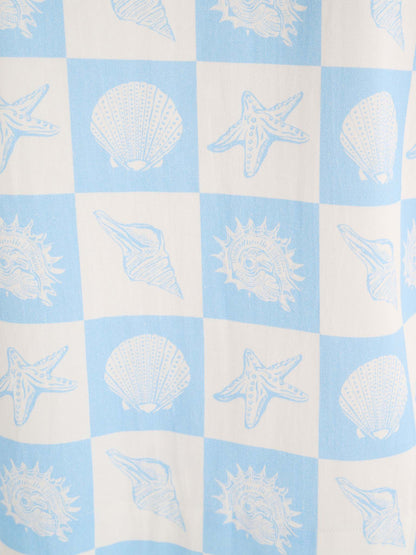 Oaklyn Shirt in Shell Checkerboard Print