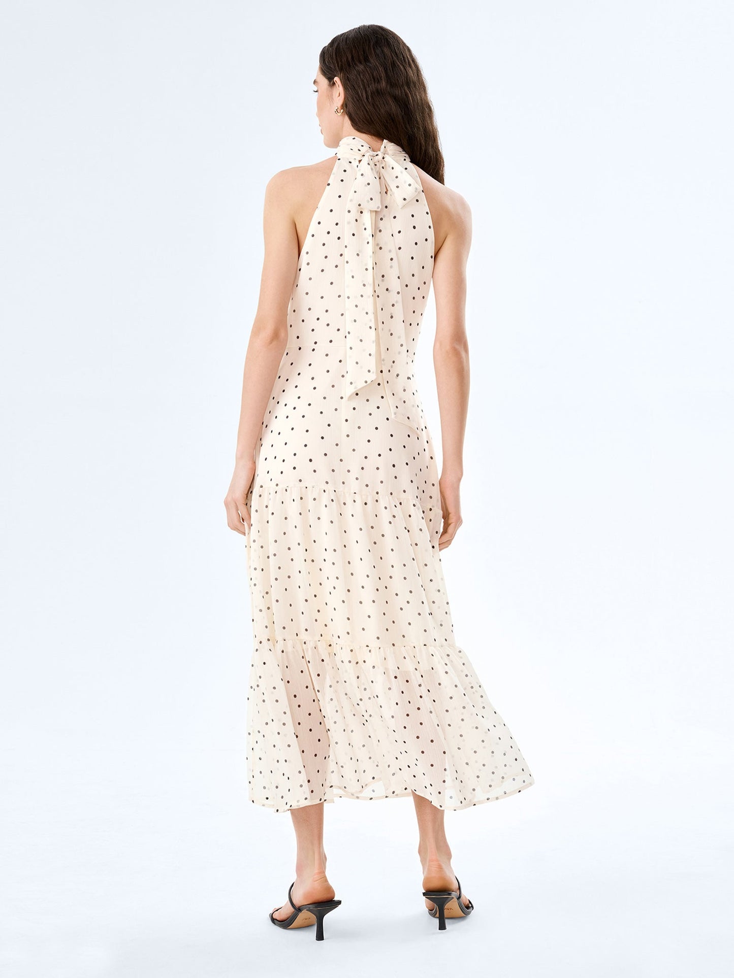 Romeo Dress in White Polka Dot