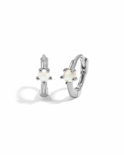Solitaire Opal Huggies