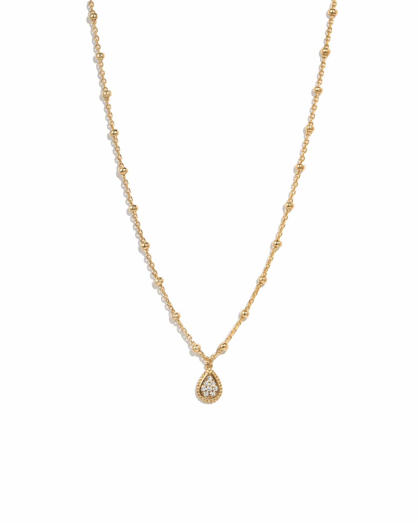 Beaded Tear Drop Necklace