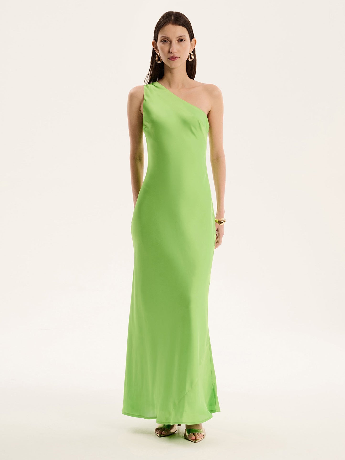 Uma Dress in Lime Green