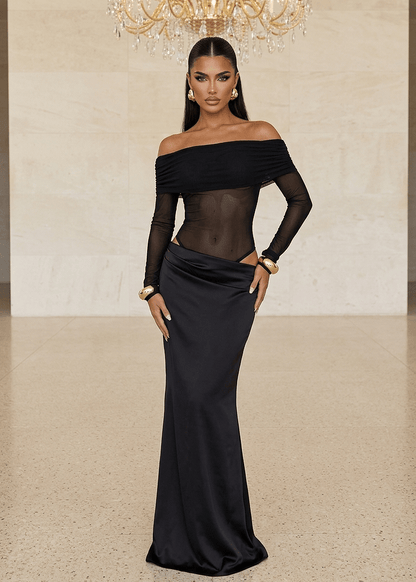 Unavailable Energy Cut Out Maxi Dress - Black