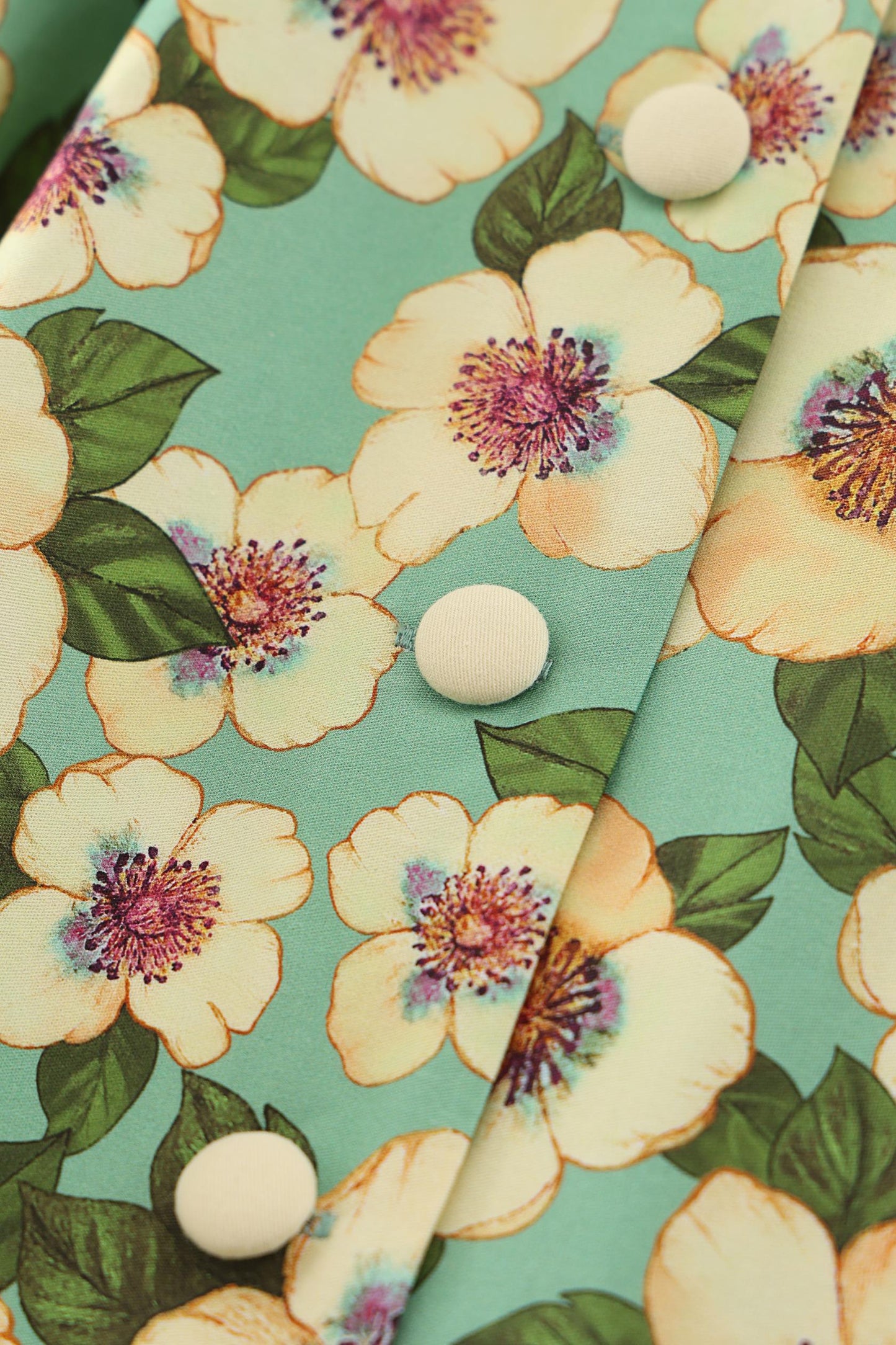 Mollie Teal Blossom Full Circle Shirt Dress