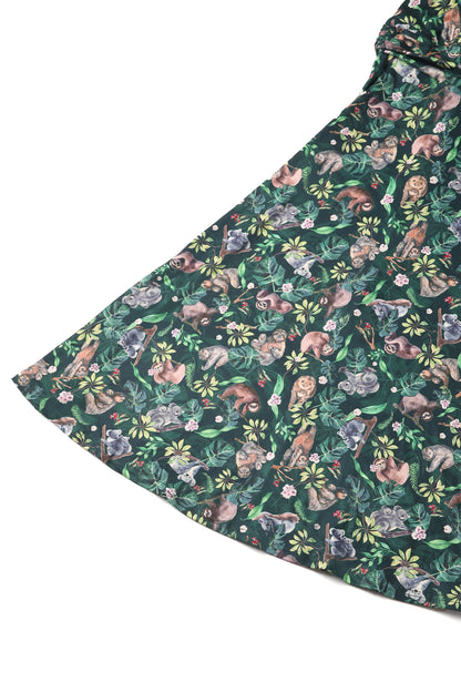 Donna Crossover Koala & Sloth Casual Dress