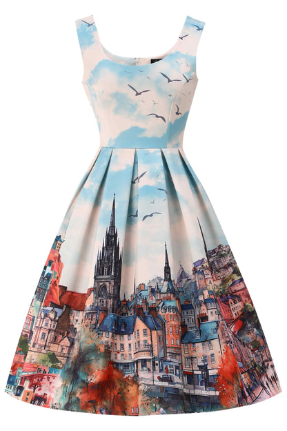 Amanda Edinburgh Scotland Skyline Swing Dress