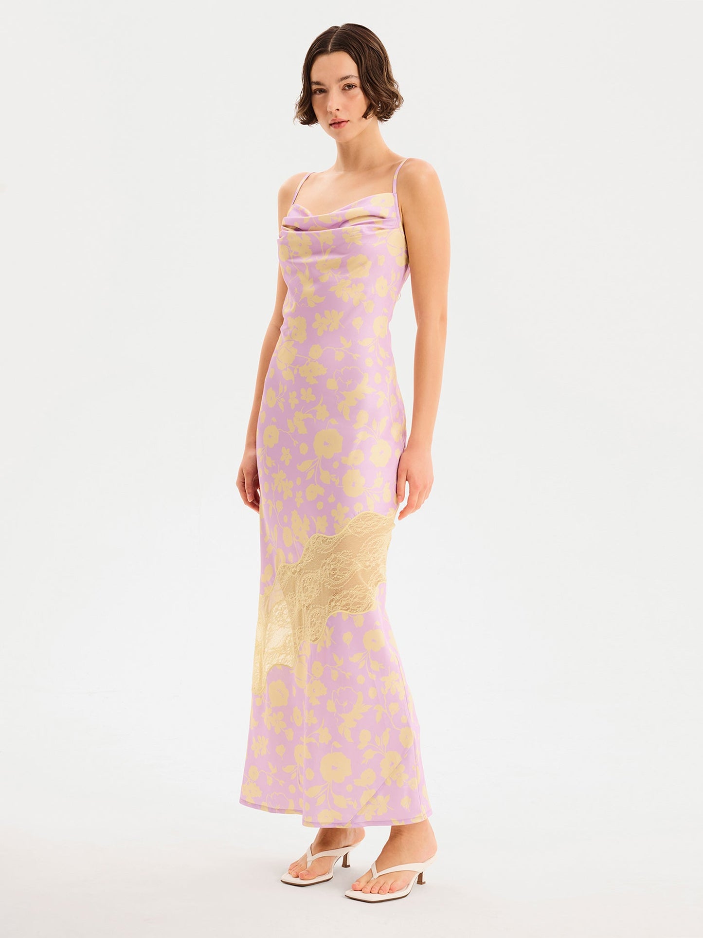Amber Floral Dress in Lilac Floral
