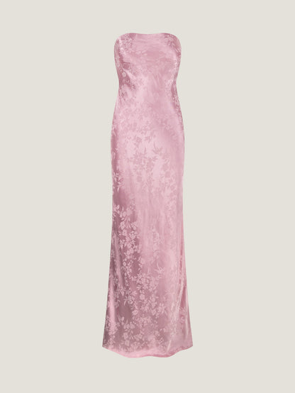 Amdra Jacquard Dress in Bleached Mauve