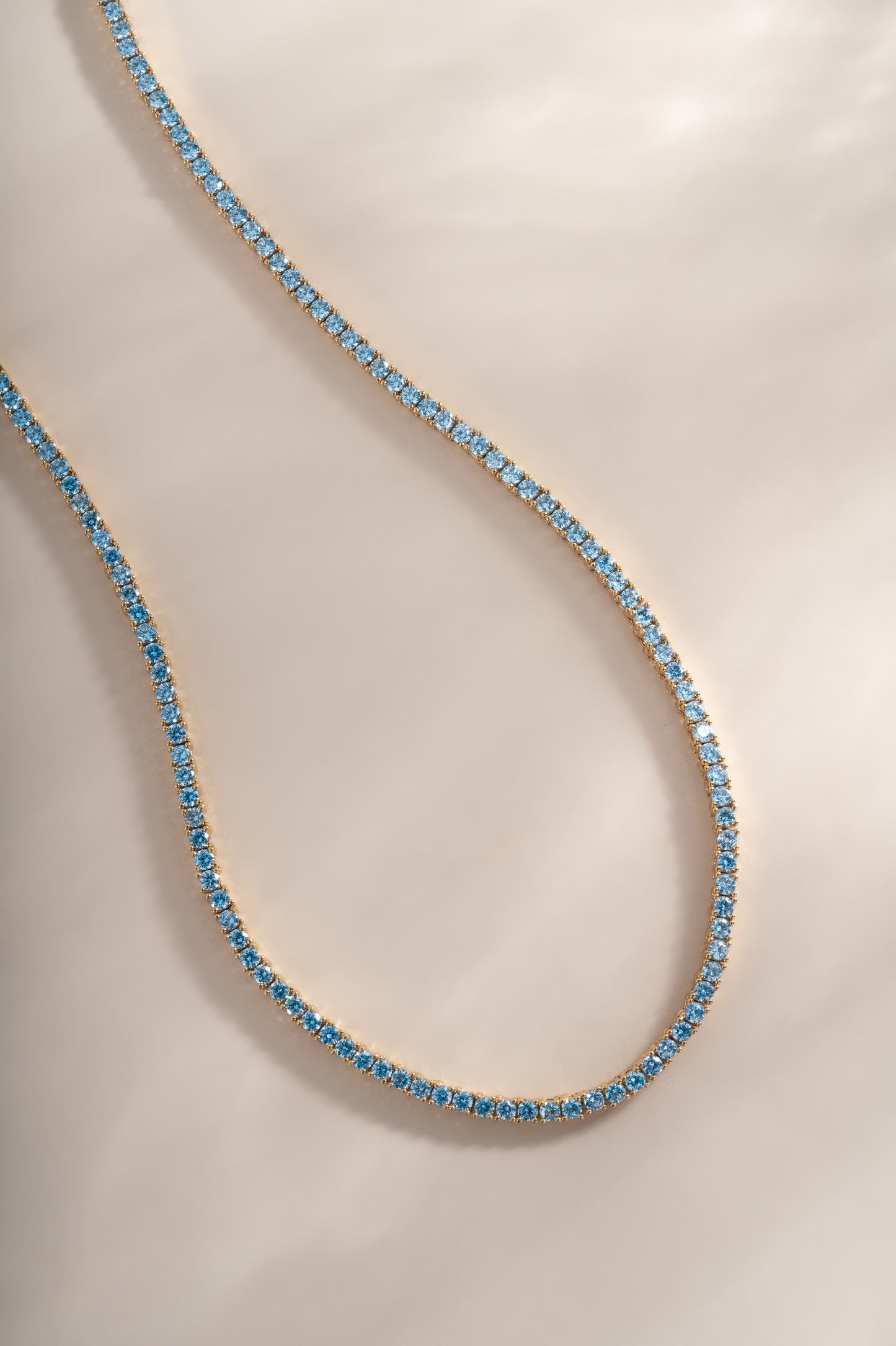 Aquamarine Tennis Necklace