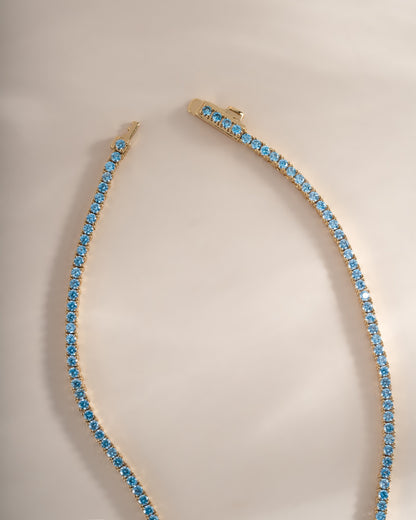 Aquamarine Tennis Necklace