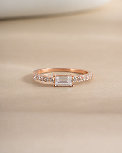 Baguette & CZ Stacking Ring